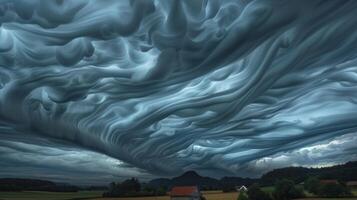 A rare glimpse of the Asperitas clouds is like witnessing a secret world in the sky with its own rules and patterns photo