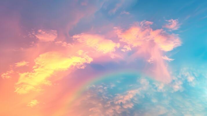 A fleeting moment of magic where the sun transforms the clouds into a canvas of vivid colors creating a circumhorizontal arc