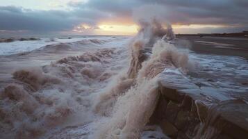 A mesmerizing timelapse compilation of a King Tide moving in and out leaving behind a trail of destruction photo