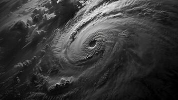 The steady eye of a hurricane giving a sense of the storms intensity and potential destruction around it photo