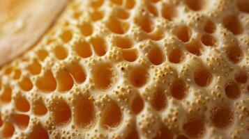 A macro shot of the dimpled texture of a bly gourd resembling the surface of a golf ball photo