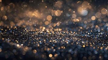 A closeup of glittering mica its surface resembling a sparkling galaxy of stars against a dark background photo