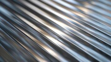 Metallic Lines The interplay of light and shadows on this polished aluminum texture creates lines and grooves adding depth and dimension to its metallic surface photo