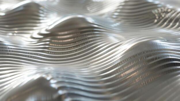 The fine lines and ridges on this metal create an illusion of movement as if the surface is constantly shifting photo