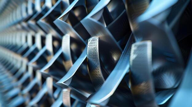 Jagged edges The sharp and angular edges of the heat exchanger fins give them a rugged and sy appearance revealing their heavyduty purpose photo