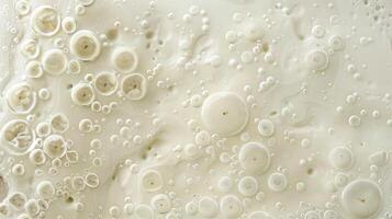 Tiny bubbles ped in a clear smooth resin creating a delicate and intriguing pattern photo