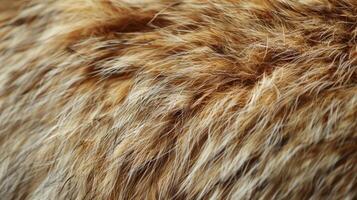 With a zoomedin perspective you can see the natural variations in color and pattern within the fuzzy fur giving it a unique and organic appearance photo