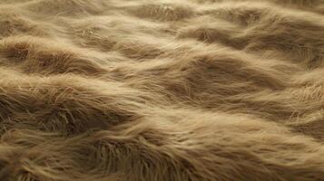 Looking almost like a miniature landscape this closeup texture image showcases the irregular and rugged texture of an animals fuzzy fur with undulating hills and valleys of softness photo
