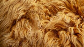 In this image the fuzzy fur appears almost matted with fibers interlocking and creating a thick cozy layer of protection for the animal photo