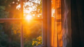 A sunrise peering through a window representing the disconnect and isolation felt by individuals with cognitive decline photo