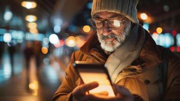 A man using handheld light therapy device while traveling showcasing its accessibility and convenience photo