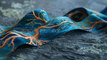 A ribbon with a tree and roots design symbolizing the importance of nourishing the brain for overall wellbeing photo