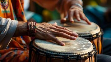 A person playing an instrument showcasing the power of music to enhance brain function photo
