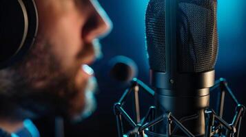A person listening to a recording of their own voice while reviewing important information photo