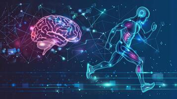 An infographic showing the benefits of regular physical exercise on brain function photo