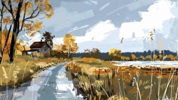 A sketch of a place from a childhood memory capturing the power of nostalgia photo