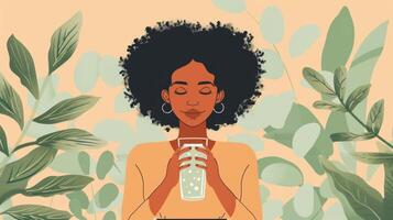 A visual reminder with prompts for selfcare activities such as drinking water taking breaks and practicing mindfulness photo