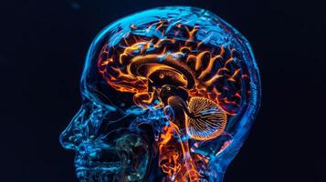 An MRI scan showing increased brain activity in the prefrontal cortex after participating in a cognitive training program photo