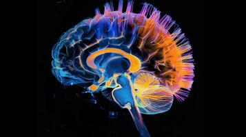 An image of a brain scan showing the positive effects of neurofeedback therapy photo