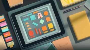 A screenshot of a memory game app on a tablet featuring various brain teasers and challenges photo