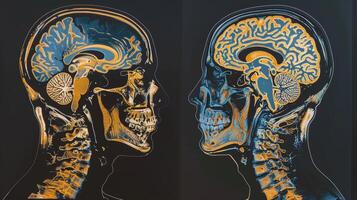 A before and after image highlighting the progress made by a patient after completing a series of cognitive rehabilitation therapy sessions photo