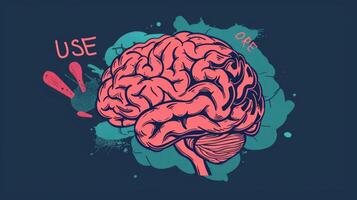 A graphic of a brain with the words Use it or lose it to emphasize the importance of keeping mentally active photo