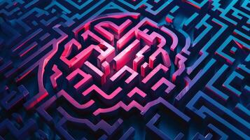 Graphic illustration of a maze with the words cognitive decline written in bold representing the difficulty and confusion in decisionmaking photo
