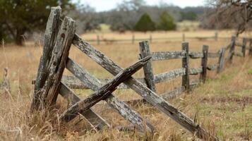 A fence leaning at an angle a result of the ground beneath it rising and falling photo