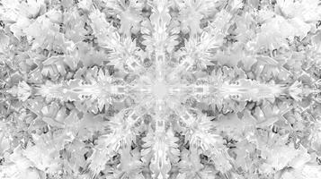 A macro shot of a frosted window with a kaleidoscope of glistening ice crystals forming intricate patterns photo