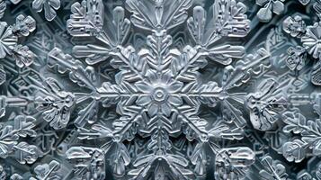 The beauty of symmetry and geometry highlighted in the intricate and symmetrical patterns of snowflakes forming photo