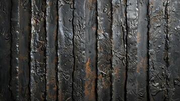 A heavily textured embossed metal panel with irregular patterns and deep grooves giving it a rugged and industrial appearance photo