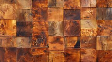 A patchwork of warm honeytoned boards each one carefully polished to a brilliant shine with delicate lines and knots adding depth and character to the surface photo