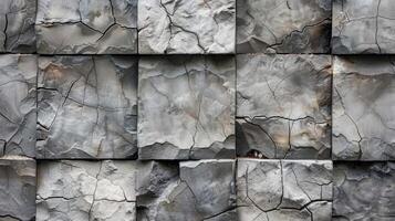 Smooth patches of grey interspersed with rough uneven areas creating a patchwork effect photo