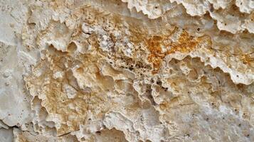 In this closeup multiple rough limestone surfaces are fused together creating a gnarled and textured appearance photo