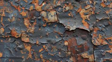 Rough and Rugged The chipped paint has a rough and rugged texture evoking a sense of ruggedness and toughness photo