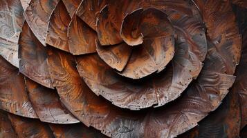 The intricate and interwoven textures of co grinding wheels ranging from tiny indents to large gouges all combining to create a unique and weathered appearance photo