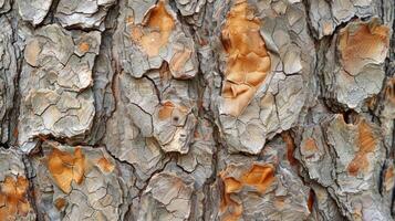 The trees bark is peppered with small raised bumps and rough protrusions giving it a rugged and weathered appearance photo