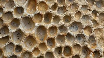 The surface is a maze of raised bumps and indented dips giving it a rugged and uneven texture photo