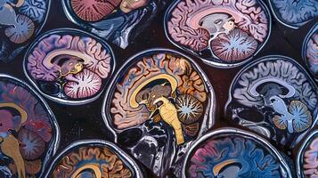 An image of a brain scan displaying different regions of the brain and highlighting the importance of each for overall brain health photo