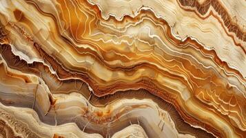 A closeup shot of the intricate patterns and texture of desert varnish resembling a piece of abstract art photo