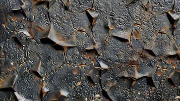 Rough and jagged surface with an uneven pattern of lines and dots perfect for maintaining a secure grip on a smooth surface photo