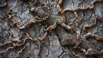 The texture of the wire is almost organic resembling the gnarled roots of a withered tree or the s of an aging creature photo