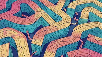 An illustration of a maze with dead ends and confusing paths symbolizing the difficulty in navigating daily tasks for those with cognitive decline photo
