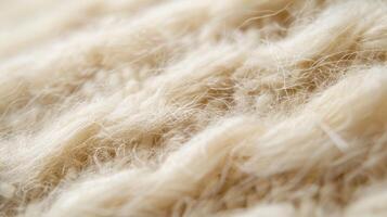 Fine and delicate A macro view of this wool texture reveals the finer details of its delicate and fragile fibers which are carefully weaved together to create a soft smooth surface photo