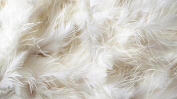 A tuft of fluffy feathers resembling a fluffy white cloud with each feather showcasing a unique pattern and texture photo