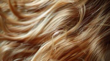 Soft and wispy the strands of hair crisscross and overlap displaying a whirlwind of movement photo