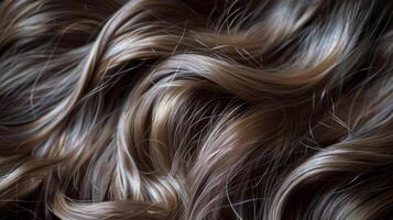 With strands of varying thickness the texture of these wavy hairs is both intricate and alluring photo