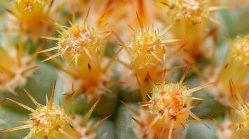 A closeup of the cactus reveals tiny spines emerging from each bump giving it a soft yet ly texture photo