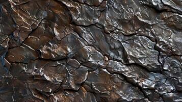 Sleek and polished this bark texture boasts a shiny and reflective surface resembling smooth scales or a ss skin with a deep dark hue photo