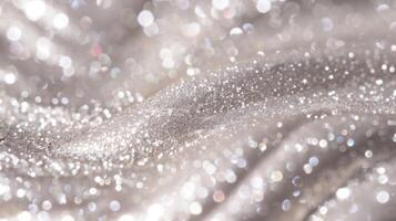 A dazzling silver highlighter with a smooth and creamy texture that glides effortlessly onto the skin leaving a trail of glittery particles behind photo